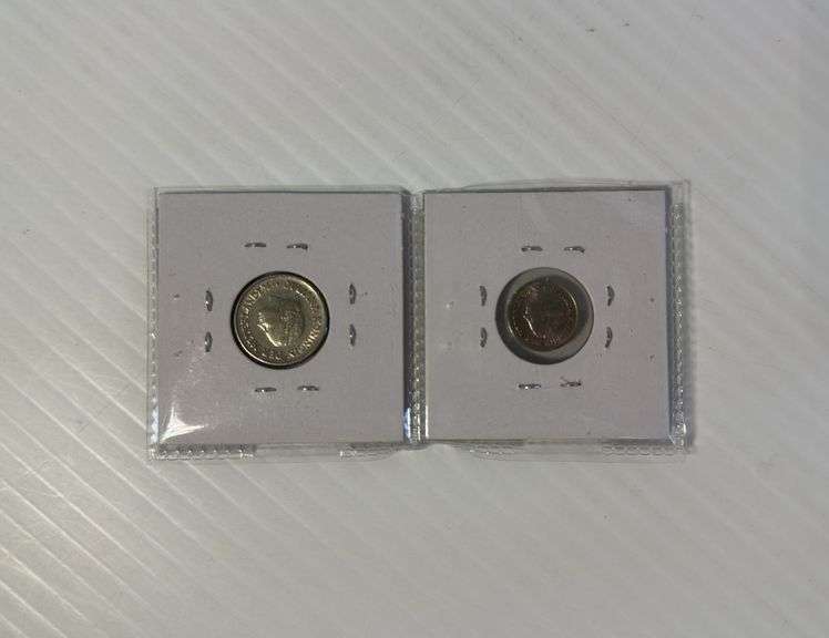 1957 - Dime & 1957 Quarter - Netherlands