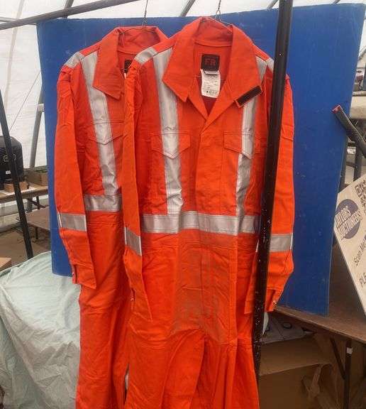 2 Orange 3M Flames resistant coveralls size 38T