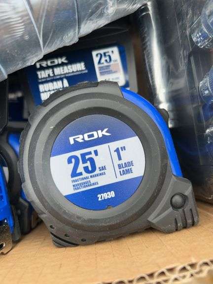 File set, chisels, electrical tape, tape measures, chalk lines, socket sets, folding hex keys etc