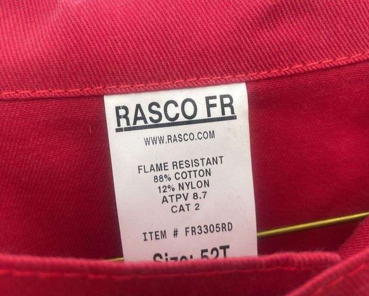 Red 3M Flame resistant coveralls size 52T