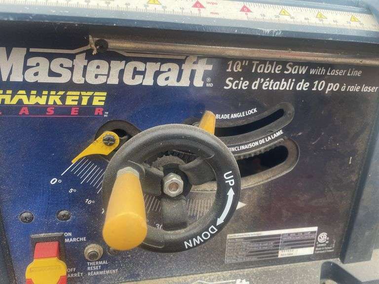 Mastercraft 10" table saw - working