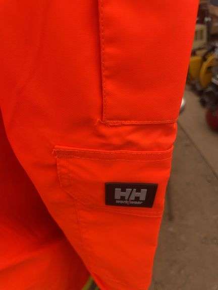 2 pair of Helly Hanson hi-viz bib overalls - size XL