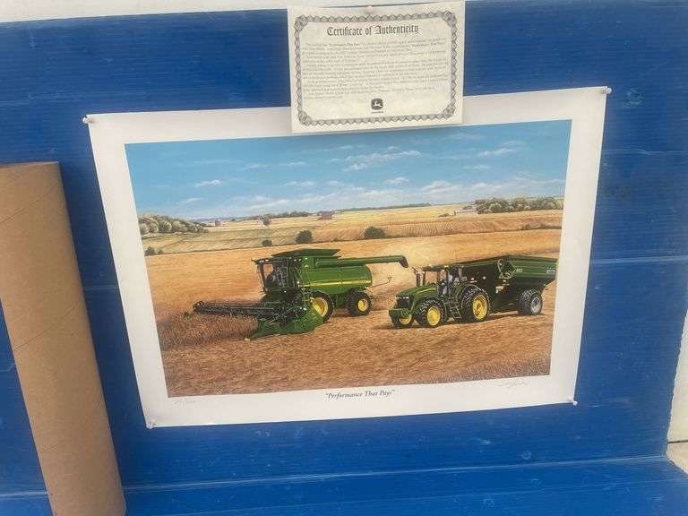 John Deere unframed print #2911/6000 with Certificate of Authenticity - 25 1/2" x 18 1/2"