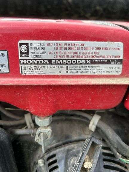 Honda EM5000SX - hasn’t ran for couple years