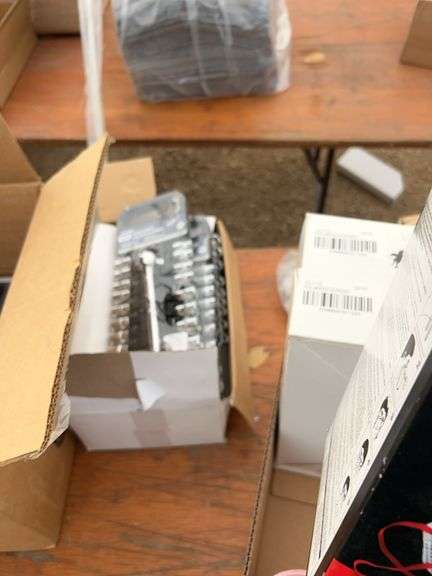Safety glasses, disposable respirators, poly rope, lens cleaning station ,respirator wipes etc