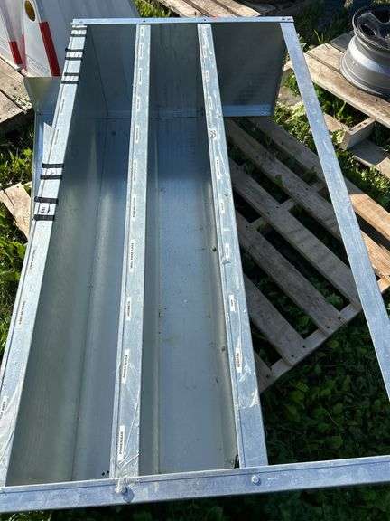 Galvanized metal shelf 44”H x 60” W