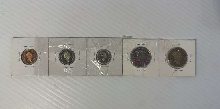 1992 Canada 125th $1.00, 50¢, 10¢, 5¢, 1¢ Coins