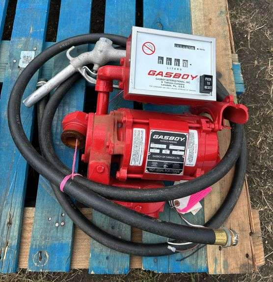 Gasboy metered fuel pump with hose & nozzle
