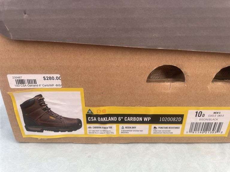 Steel toed safety boots size 10