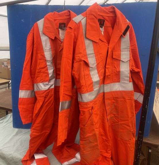 2 Orange 3M Flame resistant coveralls size 38