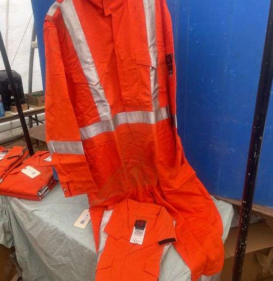 2 Orange 3M Flame resistant coveralls size 42T