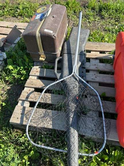 ATV gun boot, tackle box & fishing net