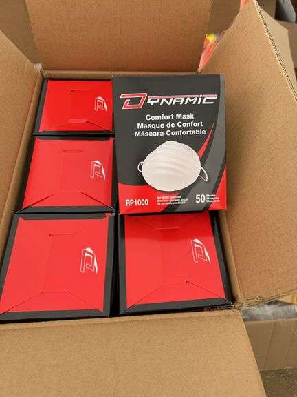 Case (12 boxes of 50) of DYNAMIC disposable dust masks