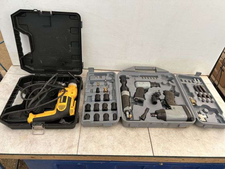 DeWalt 3/8" VSR drill - works and a Michelin air tool kit