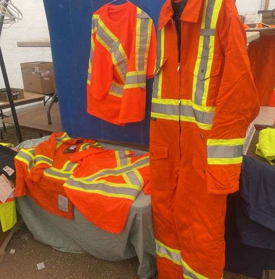 Quilted Cotton Duck coveralls and 3 safety shirts