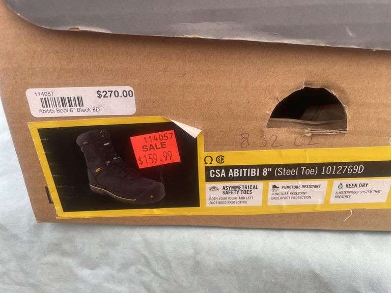 Steel toed safety boots size 8