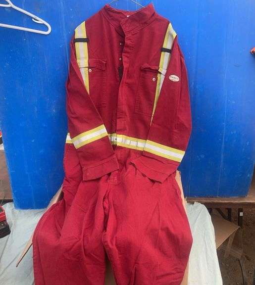 12 Used and Laundered coveralls -Sizes : 4 - 48, 4 - 42, and 4 - 50