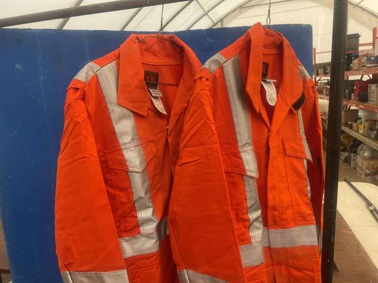 2 Orange 3M Flame resistant coveralls size 38T