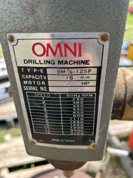 OMNI bench model HD drill press - runs