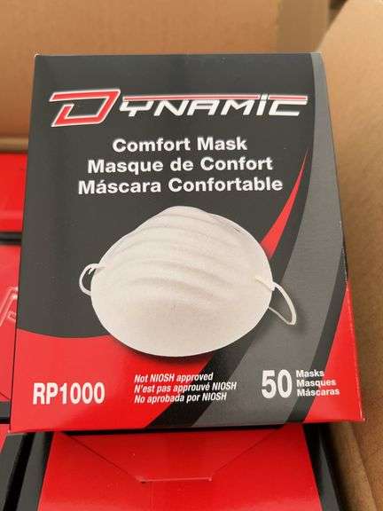 Case (12 boxes of 50) of DYNAMIC disposable dust masks