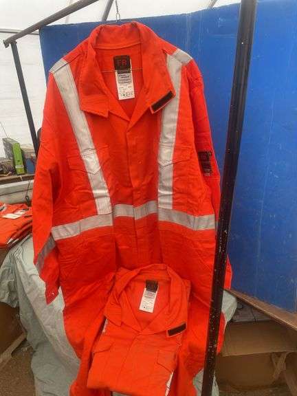 2 Orange 3M Flames resistant coveralls size 52T