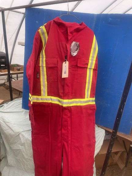 Red 3M Flame resistant coveralls size 52T