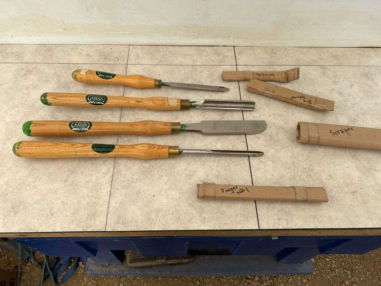 4 Large lathe chisels SJ & JB ADDIS SHEFFIELD England