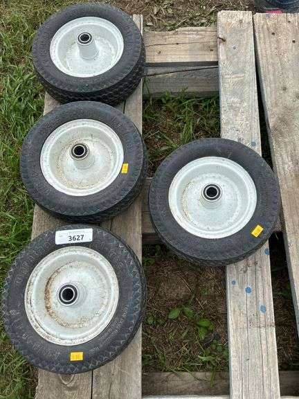 4 tires/rims 4.10/3.50-4LP