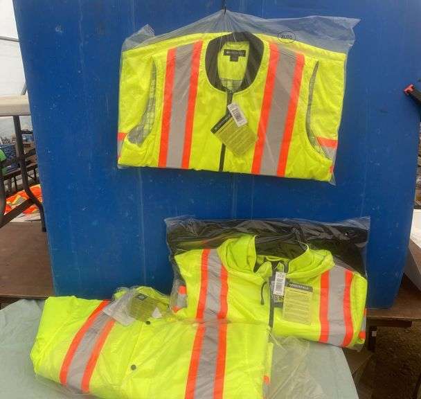High - Visiblity Garments - jacket, vest, and hoodie - all XL