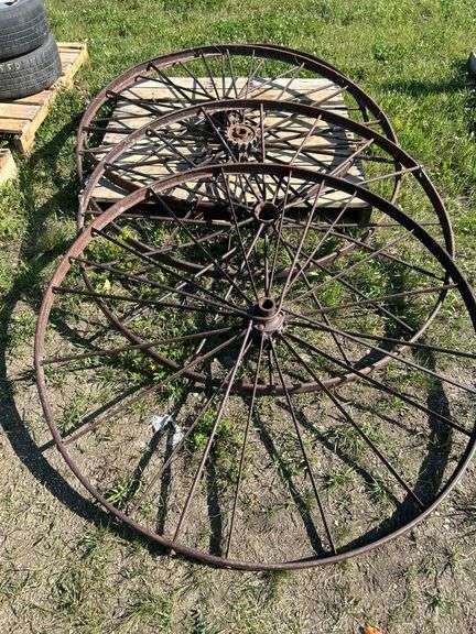 4 of 54” wagon wheels