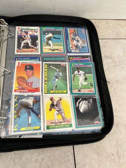 Binder of hockey & baseball cards