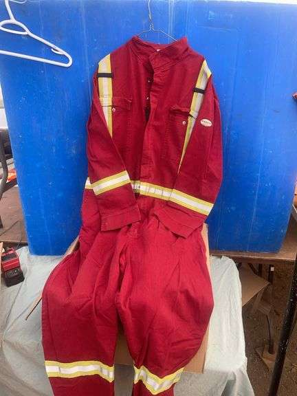 12 Used and Laundered coveralls -Sizes : 4 - 48, 4 - 42, and 4 - 50