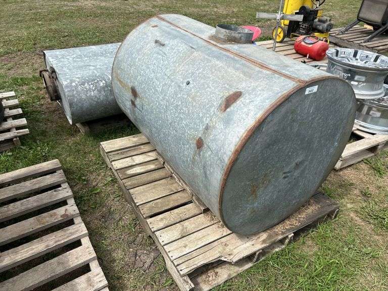 2 galvanized tanks