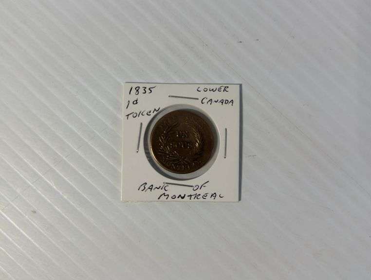 1835 - Penny Token - Lower Canada (Bank of Montreal)