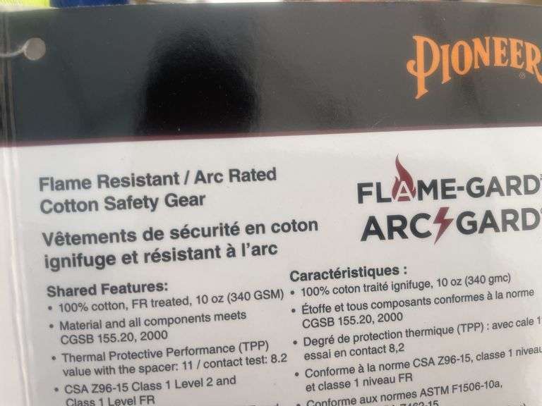 2 pair of Pioneer Flame Resistant Cotton Safety Overalls - Medium