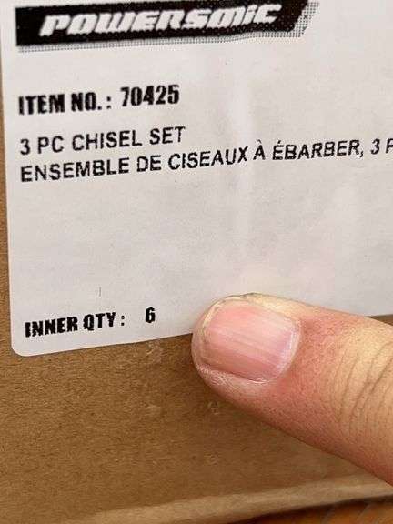 6 sets of 3pc chisel set