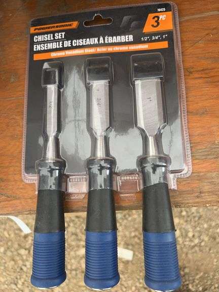 File set, chisels, folding hex key sets, socket sets, locking pliers sets, tape measures, chalk line