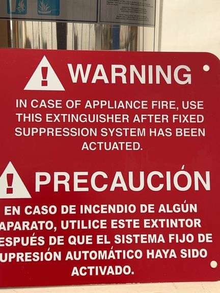 2 Appliance fire extinguishers Type K