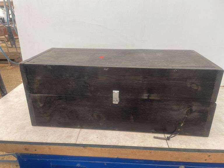 Air dryer, Approx 100 ‘ of winch cable and a shop built wooden tool box 25”x10 1/2”