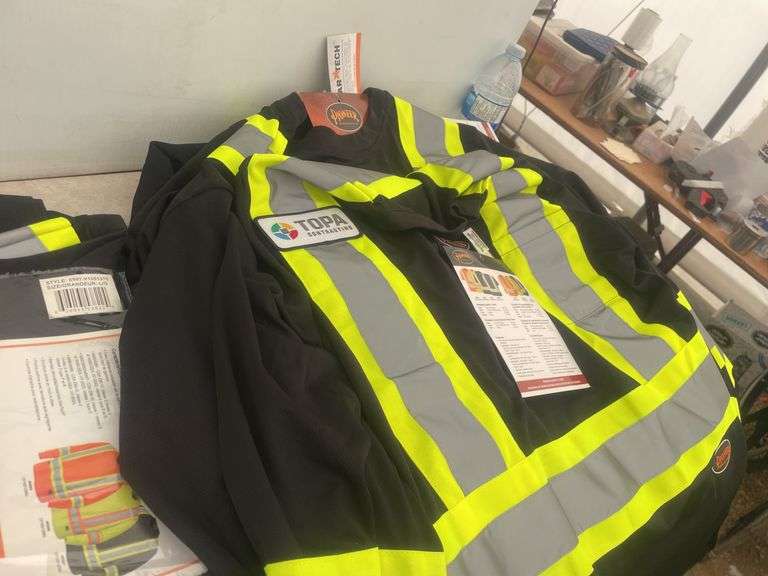 10 Large Birdseye long sleeved safety shirts
