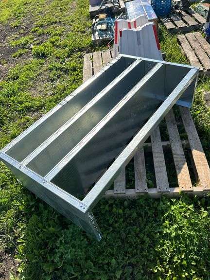 Galvanized metal shelf 44”H x 60” W