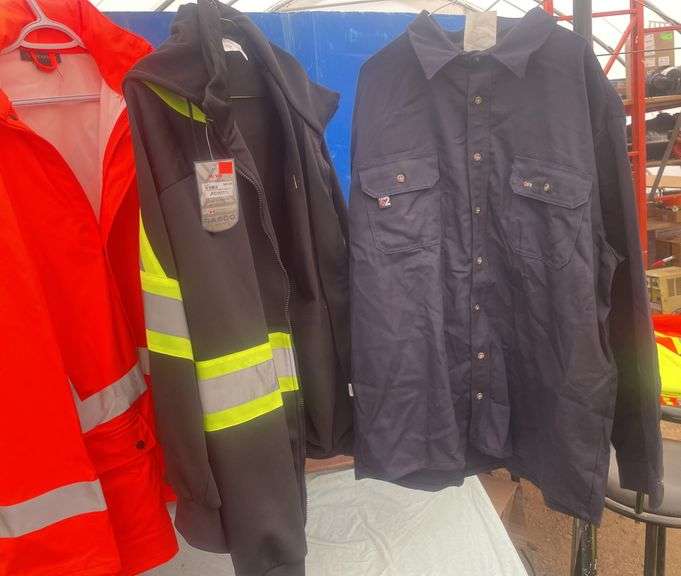 Rain jacket, hoodie, and shirt - all XL