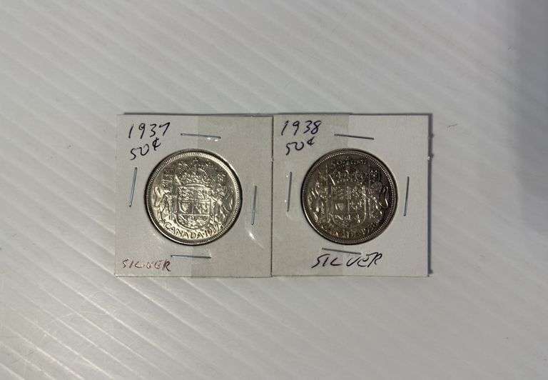 1937 & 1938 - Silver Coins