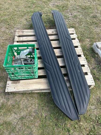 Pair of 82” GM running boards & hangers
