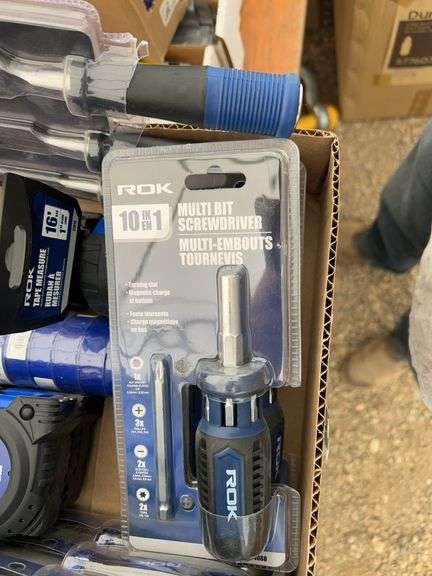 File set, tape measures, qty of 3/16” Masonry bits, chisel set, teflon tape, multi bit screwdrivers
