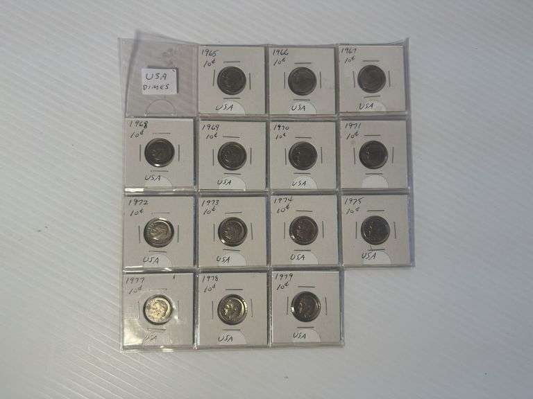 1965 - 1979 USA Dimes