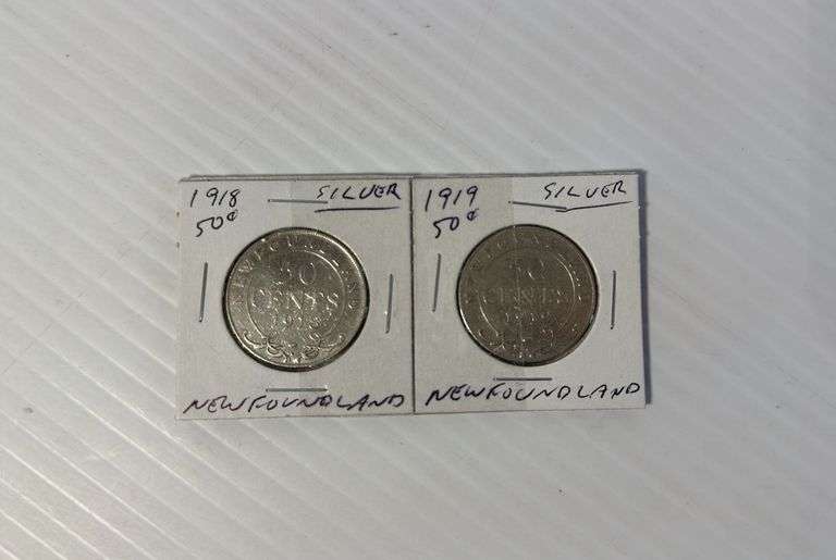 1918 & 1919 - Both Silver Half-Dollars