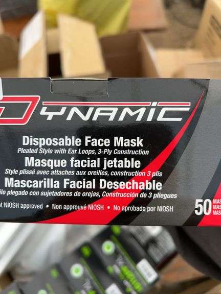 400 of disposable aprons, 4 boxes XL silicone gloves, 4 boxes disposable masks