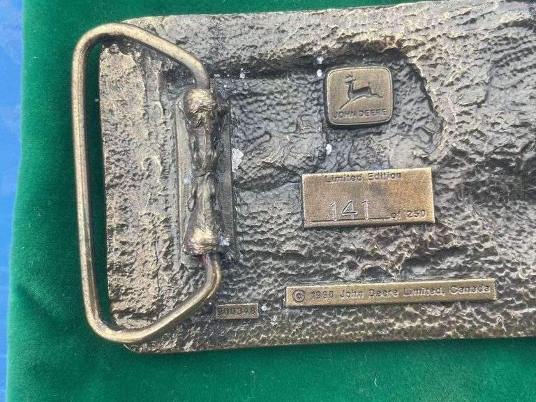1991 John Deere DEMO PRO # 63 of 250 belt buckle, John Deere DEMO PRO # 141 of 250 belt buckle