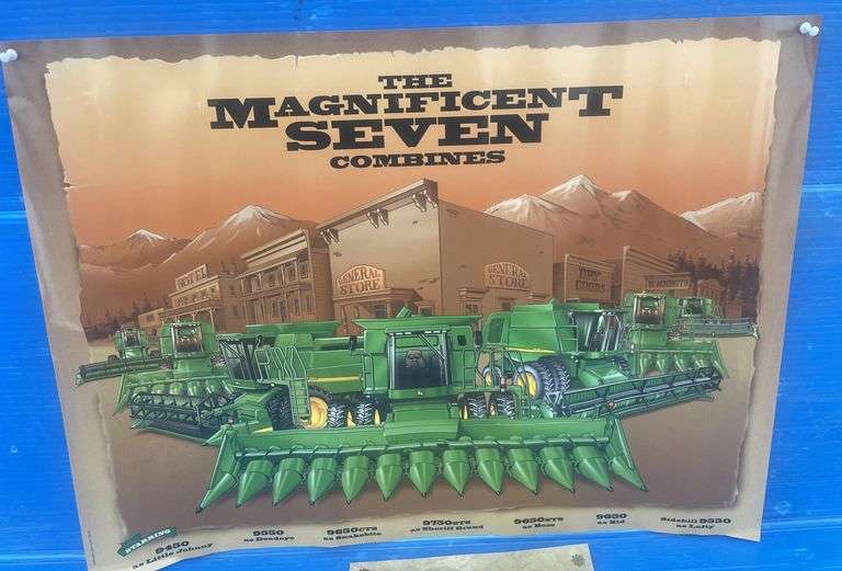 John Deere unframed print - 50 series combines - The Magnificent Seven Combines